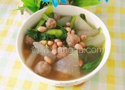 冬瓜青菜花生牛肉丸子汤