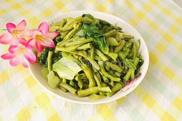 豆角炒生菜