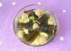海带白菜牛肉丸子汤