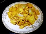 菠萝炒鸡蛋白菜