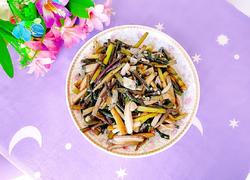红豆角炒蒲菜