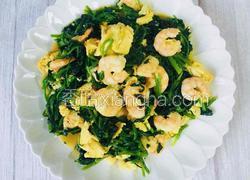 菠菜虾仁炒鸡蛋