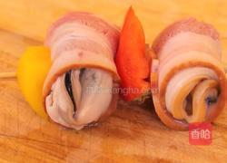 培根卷新西兰青口贝肉串的做法图解4