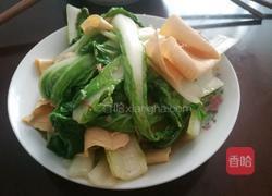 小白菜炒豆筋的做法图解5