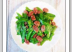腊肠炒荷兰豆