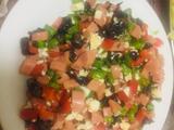 不能没有你（蛋白木耳炒青菜粒火腿肠粒）的做法[图]