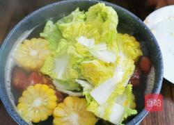 白菜玉米清脂养颜汤的做法图解5