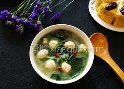 菠菜丸子粉丝汤