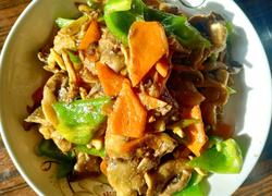 鸡丝炒杂蔬鲜蘑