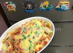 火腿肠葱花鸡蛋饼