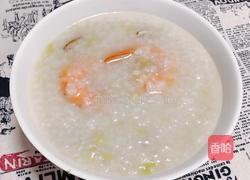 香菇芹菜虾粥的做法图解5