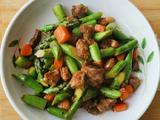 蒜香芦笋牛肉粒