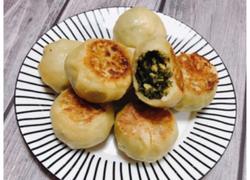 玉米面荠菜鸡蛋生煎包