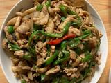 白玉菇炒肉丝