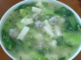 青菜肉丸豆腐汤