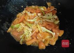番茄炒花菜的做法图解5