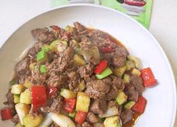 西葫芦黑椒牛肉粒