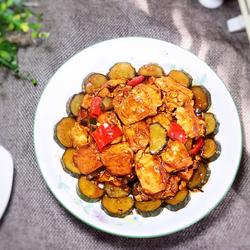 黄瓜烧豆腐的做法[图]
