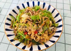 青椒豆皮炒肉丝