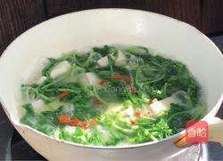 豆腐枸杞萝卜苗汤的做法图解9