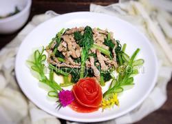 茼蒿炒肉丝