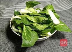 青菜炒霉豆渣的做法图解1