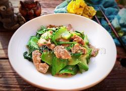 韭菜丝瓜炒肉片