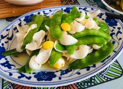 荷兰豆炒百合银杏仁