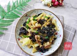 花菜木耳炒肉的做法图解14