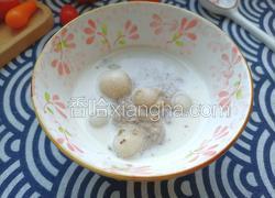 糯米丸子牛奶绿豆沙