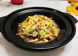 肉沫蘑菇炒蒜黄