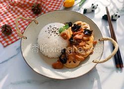 莲藕炒肉盖浇饭