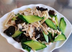 清炒白玉菇黄瓜木耳