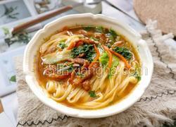 简单家常版肉丝汤面炝锅肉丝面