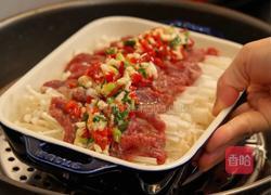 香到舔盘！8分钟解锁神仙金针菇蒸牛肉的做法图解5