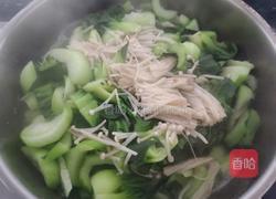 金针菇炒油菜的做法图解4