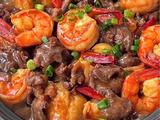 牛肉虾仁豆腐煲