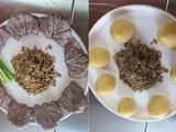 鸡蛋炒虾酱(窝头）(荷叶饼）的做法[图]