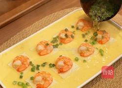 豆腐虾仁蒸蛋的做法图解6