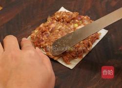 馄饨皮千层肉串的做法图解4
