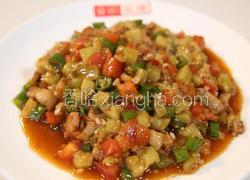 家常肉丁炒茄子